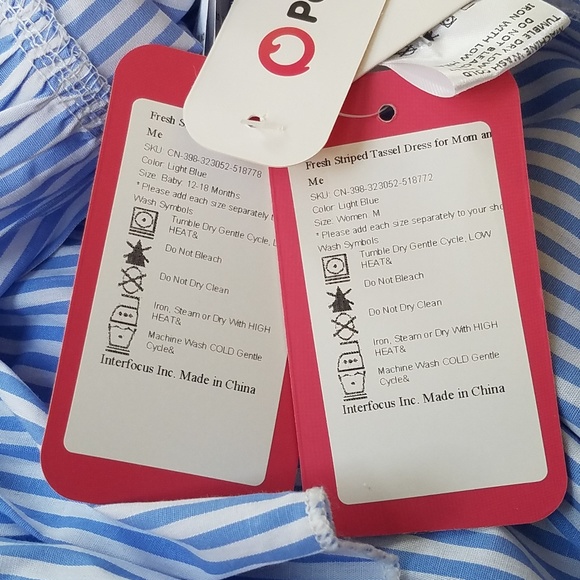 STRIPPED TASSEL DRESS FOR MOM AND DAUGHTER NWT - Picture 7 of 8